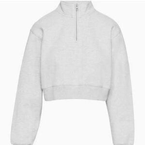 ARITZIA 1/4 QUARTER ZIP CROPPED SWEATSHIT